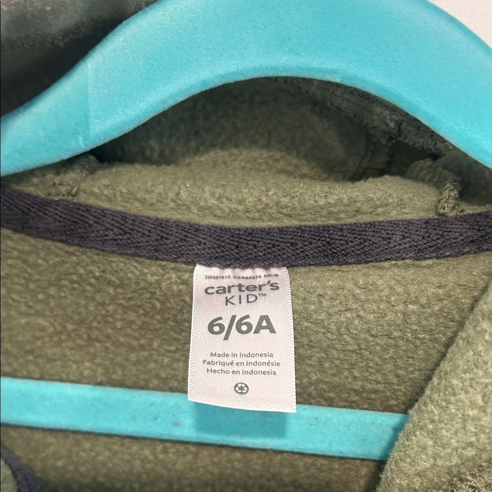 Carter's Olive Green Dinosaur Hoodie and Jogger Set boys size 6